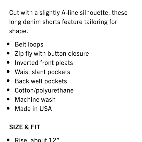 Nili Lotan Long Jean Shorts Women’s Julie Trouser Shorts - Picture 5 of 15